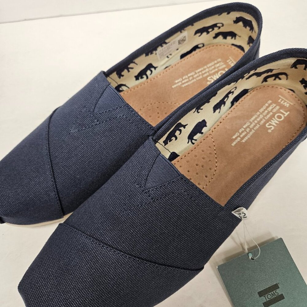 TOMS Women's Classic Canvas - Navy - New - Picture 5 of 6